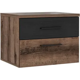 Forte Nachtschrank Jacky 0 x 0 x 0 cm Braun/Schwarz