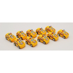 JOKA international Spielzeug-Auto Aufzieh-Mini Autos „Cartoon Police“, 50tlg. Set, gelb