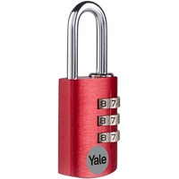 Yale YE3CB/20/121/1/CO Vorhängeschloss 20mm Rot Zahlenschloss