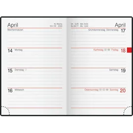 Baier & Schneider rido/idé 7016168276 Taschenkalender Mod. partner/Industrie I 2026 A7, Leder, dunkelrot