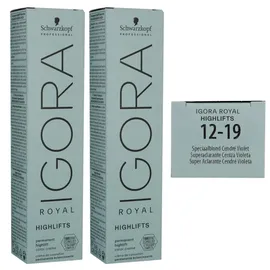 Schwarzkopf Professional Igora Royal Highlifts 12-19 spezialblond cendré Vvolett 60 ml
