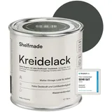shelfmade Kreidefarbe grau - Anthrazitgrau - Holzlack, Holzfarbe DIY für Holz, shabby chic - Farbe für Möbel, Chalk Paint für Möbel matter Look