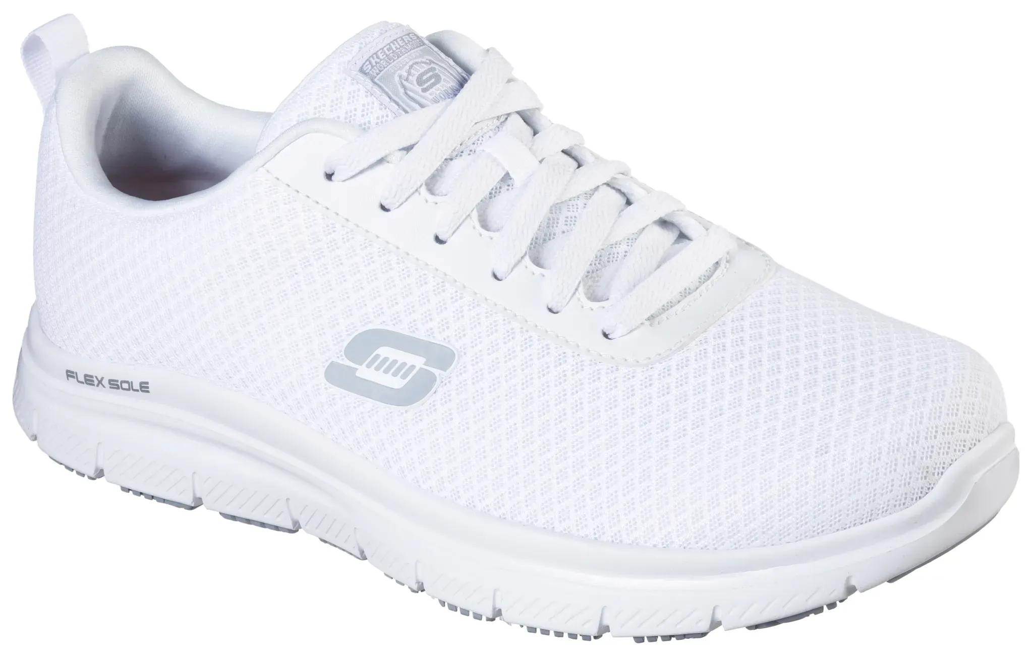 SKECHERS Berufsschuh Schuhe Schnürschuh für Gastronomie,Pflege mit gepolsterter Innensohle Gr. 40, weiß