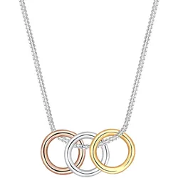 Elli Geo Minimal Kreis Tricolor Design 925 Silber 45 Damen 