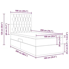 vidaXL Bett Aufbewahrungsbett 100 x 200 cm
