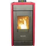 Schenger Pelletofen Hp07 Rot 8,0kw A++ Vollautomatisch