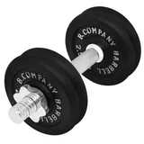 Bad Company Guss Kurzhantel-Set 12,5 kg Kurzhantelstange schwarz