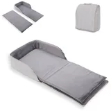 KIKKABOO tragbares Babybett 2 in 1 Rucksack Matratze verstellbare Gurte faltbar grau