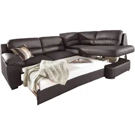 Cotta Ecksofa "Dani L-Form", braun, B:240cm H:87cm T:89cm, Luxus-Microfaser aus 100% Polyester;Luxus-Kunstleder;NaturLEDER (echtes Rindsleder), Sofas, Ecksofa, wahlweise mit Bettfunktion & Bettkasten