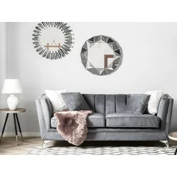 3-Sitzer Sofa Samtstoff grau GAULA