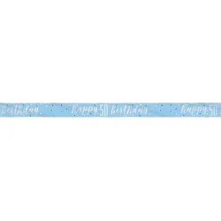 Banner blau & silber Zahl 50