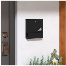 Homcom Wandbriefkasten Dunkelgrau