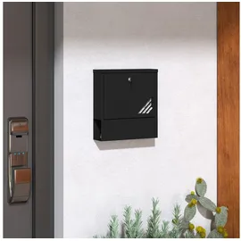 Homcom Wandbriefkasten Dunkelgrau