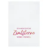 17;30 HOME Geschirrtuch weiß, ich hole dir die Zimtsterne vom Himmel in Pink