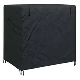 vidaXL Gartenmöbel-Schutzhülle Hollywoodschaukel-Abdeckung 175 x 125 x 160 cm 420D-Gewebe (1-St) schwarz 125 cm x 175 cm x 160 cm
