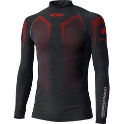 Held 3D-Skin Warm Top, Funktionsshirt langarm - Schwarz/Dunkelrot/Rot - L