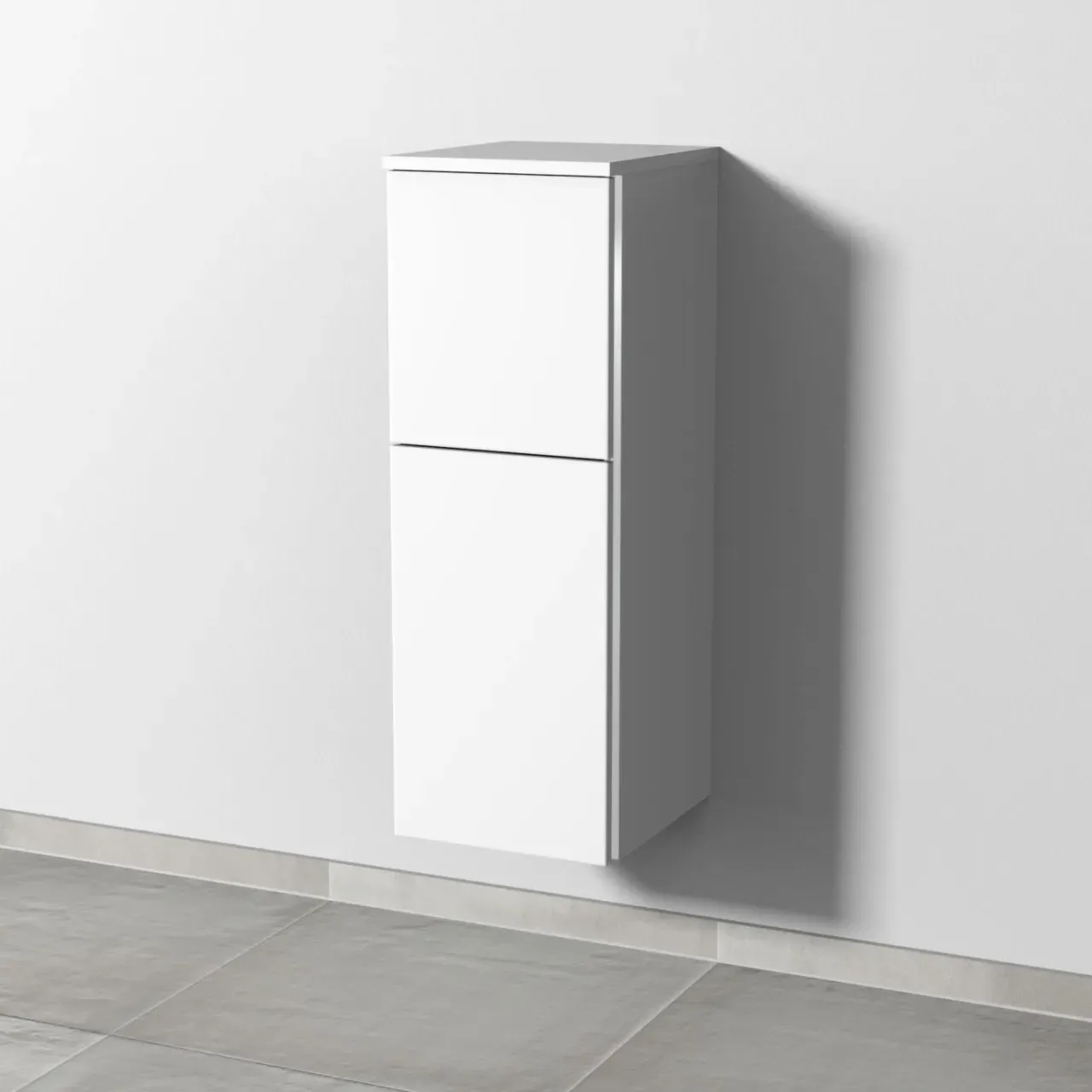 Sanipa 3way Mittelschrank mit 1 Tür und 1 Auszug, Weiß-Soft, BR12443 BR12443