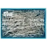 Prym Stecknadeln, 0,60 x 30mm, silberfarbig, 13g, Kunststoffdose, Stahl, 30 x 0,6mm