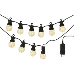 WellHome - Warmweiße LED-Lichterkette mit Timer, IP44-Trafo und Timerfunktion