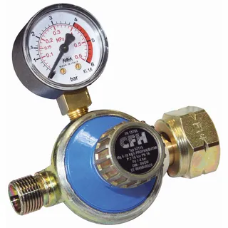 CFH Propanregler , mit Manometer, 1-4 bar stufenlos regelbar