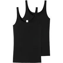 SCHIESSER Damen 2 Pack Trägertop Unterhemd - Modal Essentials Unterwäsche, Schwarz_162896, 42