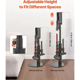 Vevor Staubsaugerständer 130 cm, kompatibel mit Dyson V7 V8 V10 V11 V12 V15 SV10 SV12 SV14 SV18 SV21 Stielstaubsaugern und Zubehör, Staubsaugerst... - Grau