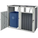 pro.tec Mülltonnenbox Tarbek 146 x 121 x 82 cm grau
