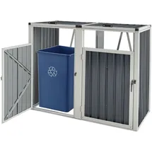 pro.tec Mülltonnenbox Tarbek 146 x 121 x 82 cm grau