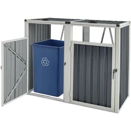 pro.tec Mülltonnenbox Tarbek 146 x 121 x 82 cm grau
