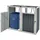 pro.tec Mülltonnenbox Tarbek 146 x 121 x 82 cm grau