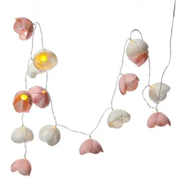 MARELIDA LED Lichterkette Blumen 1,4 m Weiß/Rosa