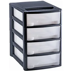Mondex PLS6132 Bürobox 4 Schubladen Organizer DIN A4 Ablage