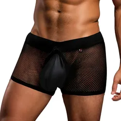 Snap Down Mesh Boxer Brief, schwarz, S-XL