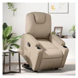 vidaXL Relaxsessel mit Aufstehhilfe Kunstleder 144 x 78,5 x 0 cm Braun