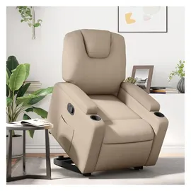 vidaXL Relaxsessel mit Aufstehhilfe Kunstleder 144 x 78,5 x 0 cm Braun