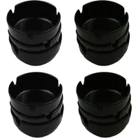 GVK ECO 12 Stück Aschenbecher aus Melamin in schwarz