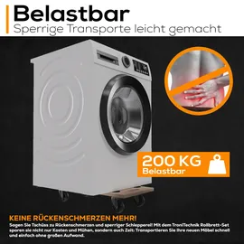 Tronitechnik Rollbrett TT-RB 02 SET 2 Stück Transportroller rutschfest je 200 kg Tragfähigkeit - Möbel Transporthilfe