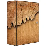 Banjado XXL Medizinschrank Abschliessbar 35x46x15cm Arzneischrank Anthrazit Aus Metall Mit Motiv Baumscheibe