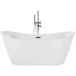 Badewanne freistehend weiß oval 150 x 75 cm ANTIGUA