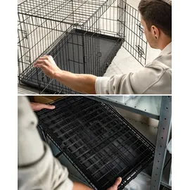 LIONTO Transportkäfig 61 x 44 x 51 cm Schwarz