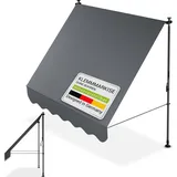 Juskys Klemmmarkise Kapstadt  200 x 120 cm Grau