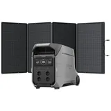 Ecoflow EcoFlow DELTA Pro 3 Tragbare Powerstation mit 400W Solarpanel Powerstation, 4096Wh LFP-Akku, erweiterbar auf 12kWh, 4000W AC-Ausgang.