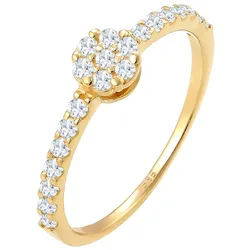 Elli PREMIUM Verlobungsring Topas Edelstein Fein 585 Gelbgold Ringe   Damen 