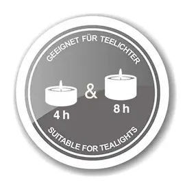 Edzard 2er Set Teelichtglas Hase, Höhe 8 cm, Durchmesser 7 cm, Deko für Ostern (2 Stück grau)