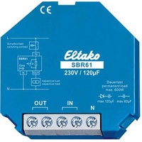Eltako Strombegrenzungsrelais kapazitiv 230V/120 Mikrofarad. 1 Schließer 10A/250VAC Blau