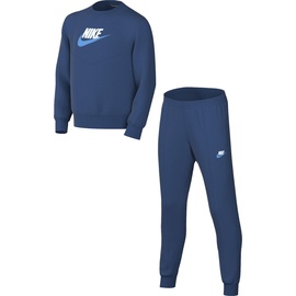 Nike Unisex Kinder Trainingsanzug K Nsw Tracksuit Poly Crew Hbr, Court Blue/White/White, FD3090-476, L
