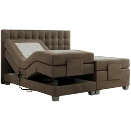 MKS Meble Motor Boxspringbett mit Bettkasten ¦ braun ¦ Maße (cm): B: 208 H: 118