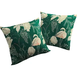 ADAM Audio Adam Dekokissen Eden, GOTS zertifiziert - Kissenhülle ohne Füllung, 1 Stück grün 50 cm x 50 cm