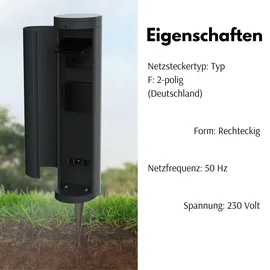Novatool Steckdosenturm 2-fach 0 m Anthrazit 4 St.