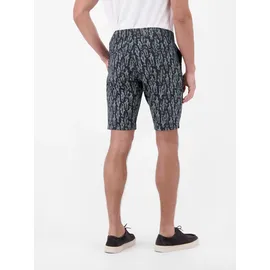Lerros Chinoshorts "Leichte Chino-Bermuda mit marinem Print", Herren, Gr. 32, blau (blau night), 80% Baumwolle, 20% Leinen, Hosen Chinoshorts